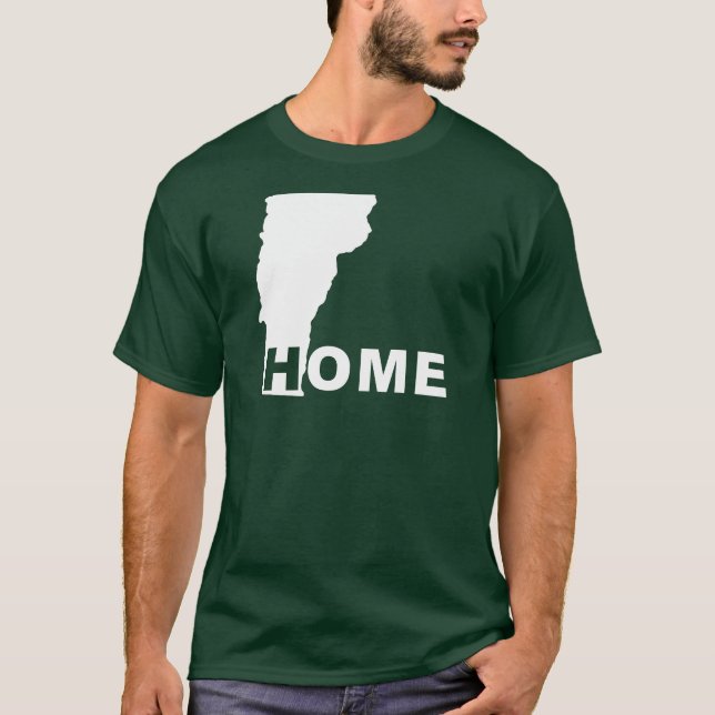 Vermont Hemmet Borta Från Stat T-Shirt Tees (Framsida)