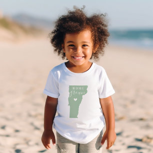 Vermont Home Grown Redigerbar Färg-stat Karta T Shirt