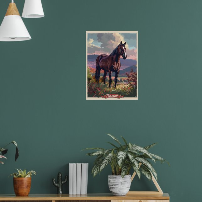 Vermont Horse Poster (Vardagsrum 1)