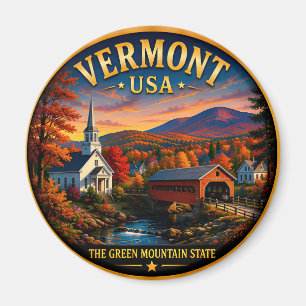 Vermont Höstbergutflykt 🟡 Magnet