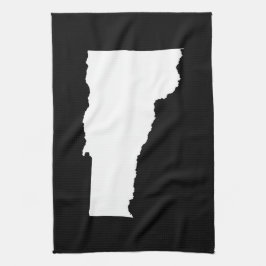 Vermont i vitt och svart kökshandduk