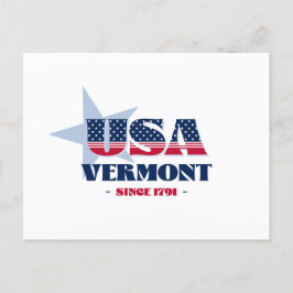 Vermont in Red, White and Blue Postcard Vykort