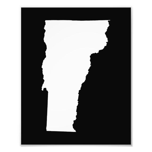 Vermont in White and Black Fototryck (Framsidan)