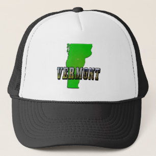 Vermont Karta kontur och Bild Truckerkeps