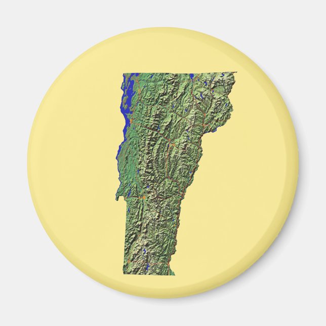 Vermont Karta Magnet (Framsidan)