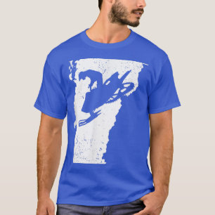 Vermont Karta Snowmobile Riding Winter Snowmo T Shirt