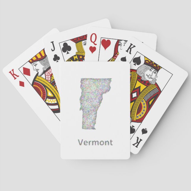 Vermont karta spelkort (Baksidan)