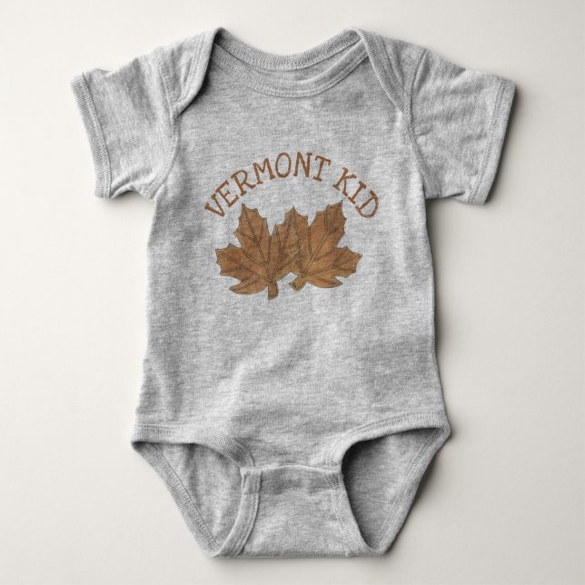 Vermont Kid Maple Löv Löv Sugar Candy VT Food T-shirt (Framsida)