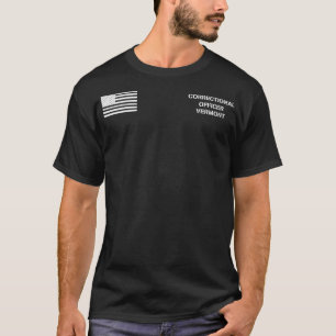 Vermont-korrektionsförrättare Thin Grått Line Flag T Shirt