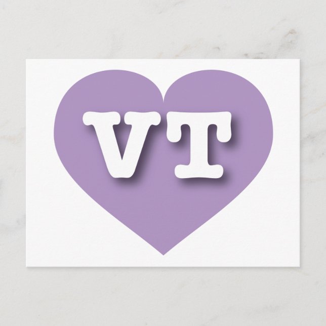 Vermont Lavender Heart - I kärlek VT Vykort (Framsida)