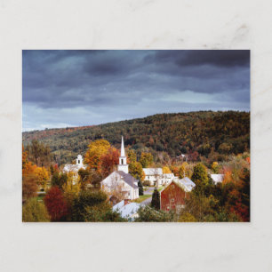 Vermont liggande, färger under hösten vykort