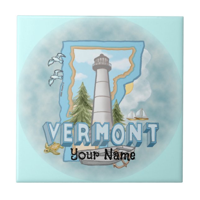 Vermont Lighthouse Tile Kakelplatta (Framsidan)