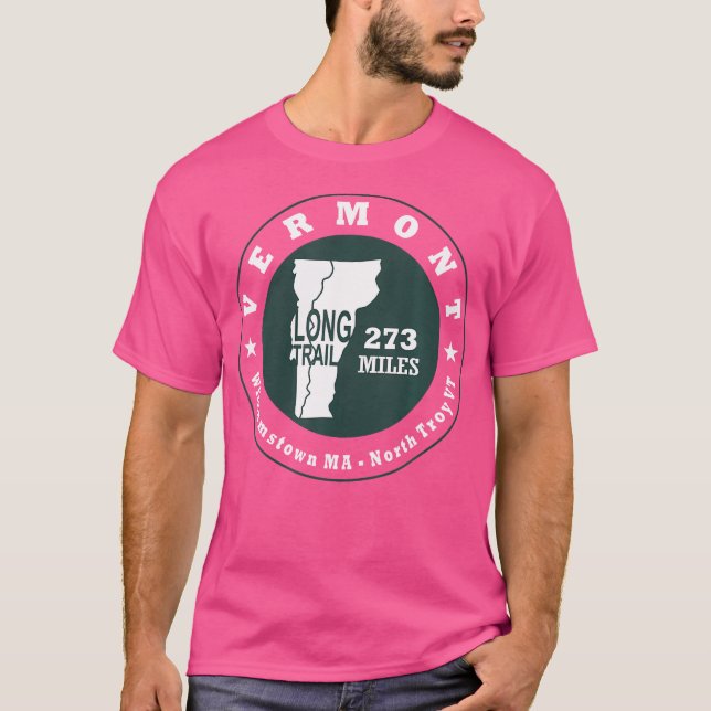 Vermont Long Trail Hiking T Shirt Vermont Trekking (Framsida)