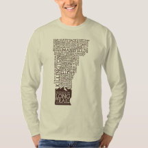 Vermont Long Trail Långärmad T-Shirt (brun Logotyp