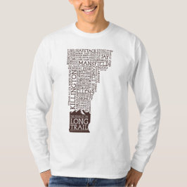 Vermont Long Trail Långärmad T-Shirt (brun Logotyp