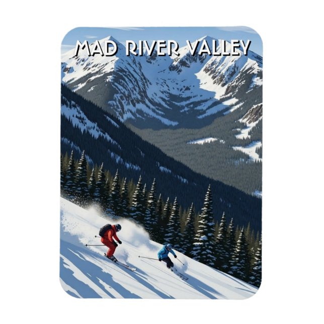 Vermont Mad River Valley Travel Magnet (Vertikal)