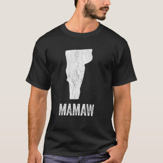 Vermont Mamaw Vermont Silhouette State Coolest Gra T Shirt