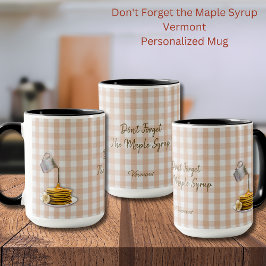 Vermont Maple Syrup Gingham Mugg