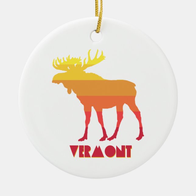 Vermont Moose Julgransprydnad Keramik (Framsidan)