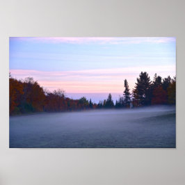 Vermont Morgonman Mist Poster