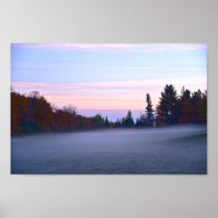 Vermont Morgonman Mist Poster