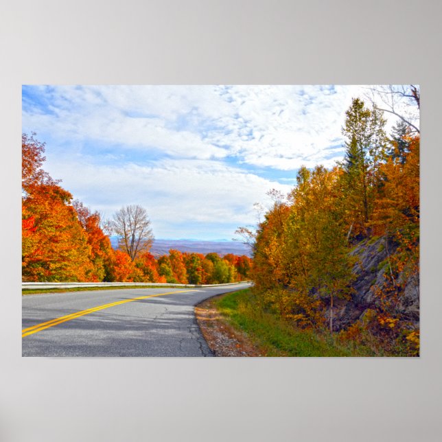 Vermont Mountain Road, hösten Poster (Framsidan)