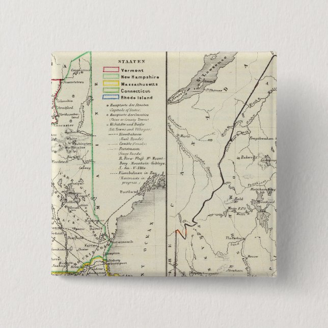 Vermont, New Hampshire, Massachusetts Knapp (Framsida)