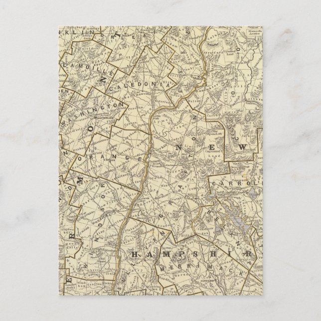 Vermont, New Hampshire Vykort (Framsida)