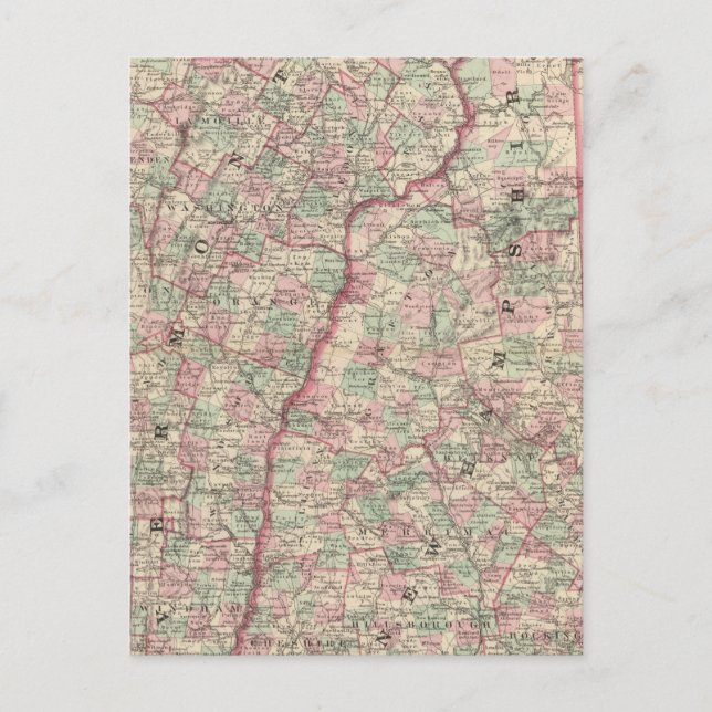 Vermont och New Hampshire 2 Vykort (Framsida)