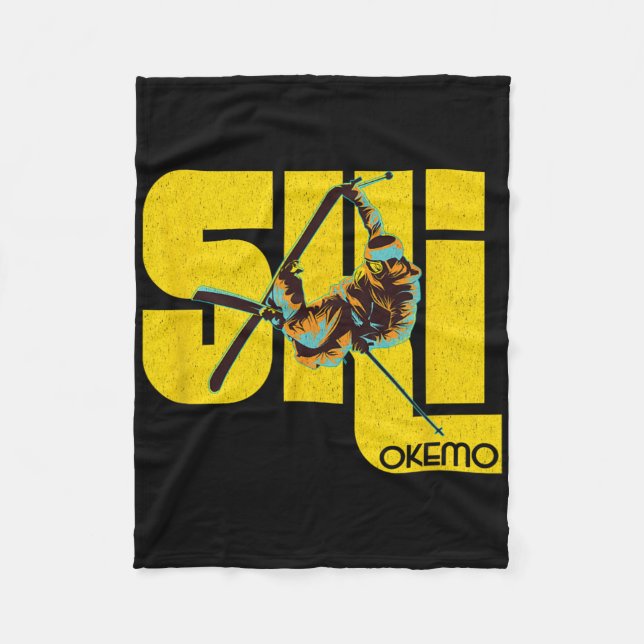 Vermont Okemo Mountain Ski  Fleecefilt (Framsidan)