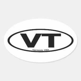 Vermont Ovalklistermärke Ovalt Klistermärke