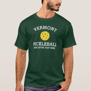 Vermont Pickleball Klubb Partner Namn Anpassningsb T Shirt