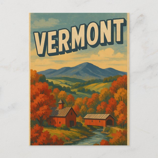 VERMONT Postcard Vykort (Framsida)