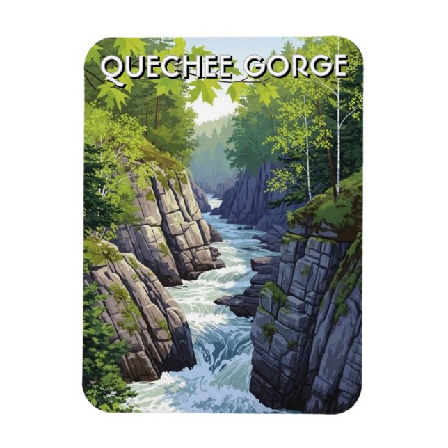 Vermont Quechee Gorge Resa Magnet (Vertikal)