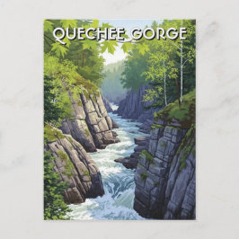 Vermont Quechee Gorge Travel Vykort