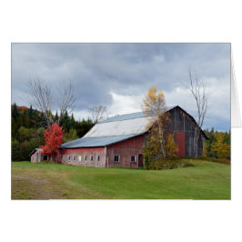 Vermont Red Barn på hösten Hälsningskort