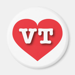 Vermont Red Heart - I kärlek VT Magnet