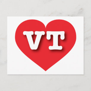 Vermont Red Heart - I kärlek VT Vykort