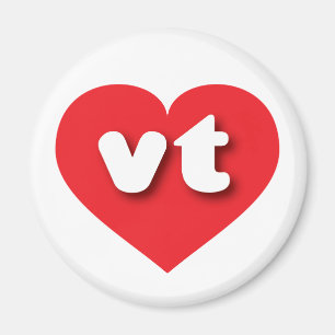 Vermont Red Hjärt - I kärlek vt Magnet