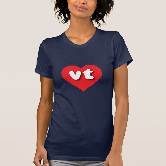 Vermont Red Hjärt - I kärlek vt Tee Shirt (Framsida)