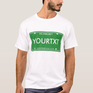 Vermont registreringsskylt tee shirt