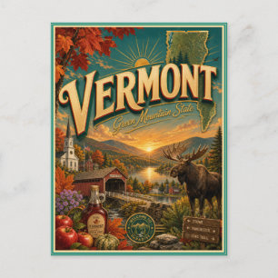 Vermont Retro Resminner Postkort Vykort