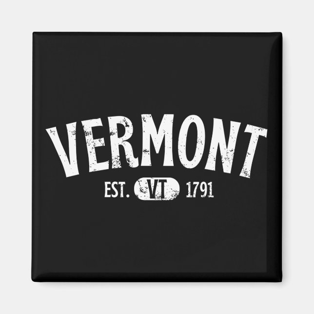 Vermont Retro Vintage VT Magnet (Framsidan)