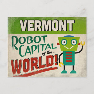 Vermont Robot - Funny Vintage Vykort