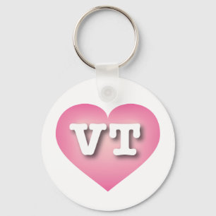 Vermont Rosa Fade Heart - I kärlek VT Nyckelring