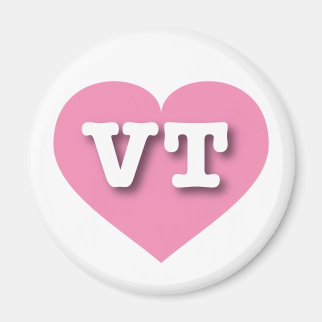 Vermont Rosa Heart - I kärlek VT Magnet (Framsidan)