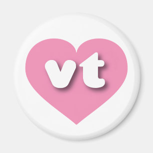 Vermont rosa hjärta - I kärlek vt Magnet
