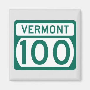 Vermont Route 100-vägskylt Magnet