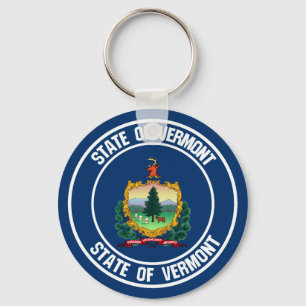 Vermont rundaEmblem Nyckelring
