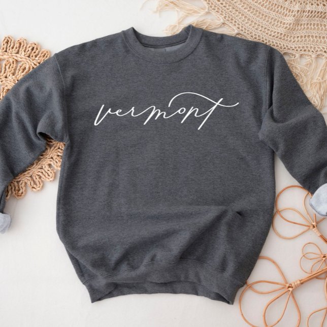 Vermont Script State Women's Sweatshirt T Shirt (Skapare uppladdad)